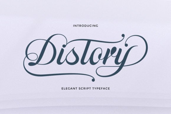 Distory: A Calligraphy Script Font with Vintage Soul