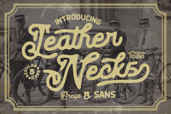 Leather Necks: A Playfully Nostalgic Vintage Script