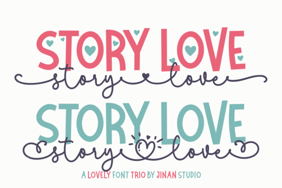 Story Love: A Trio Font for Romantic, Stylish Designs